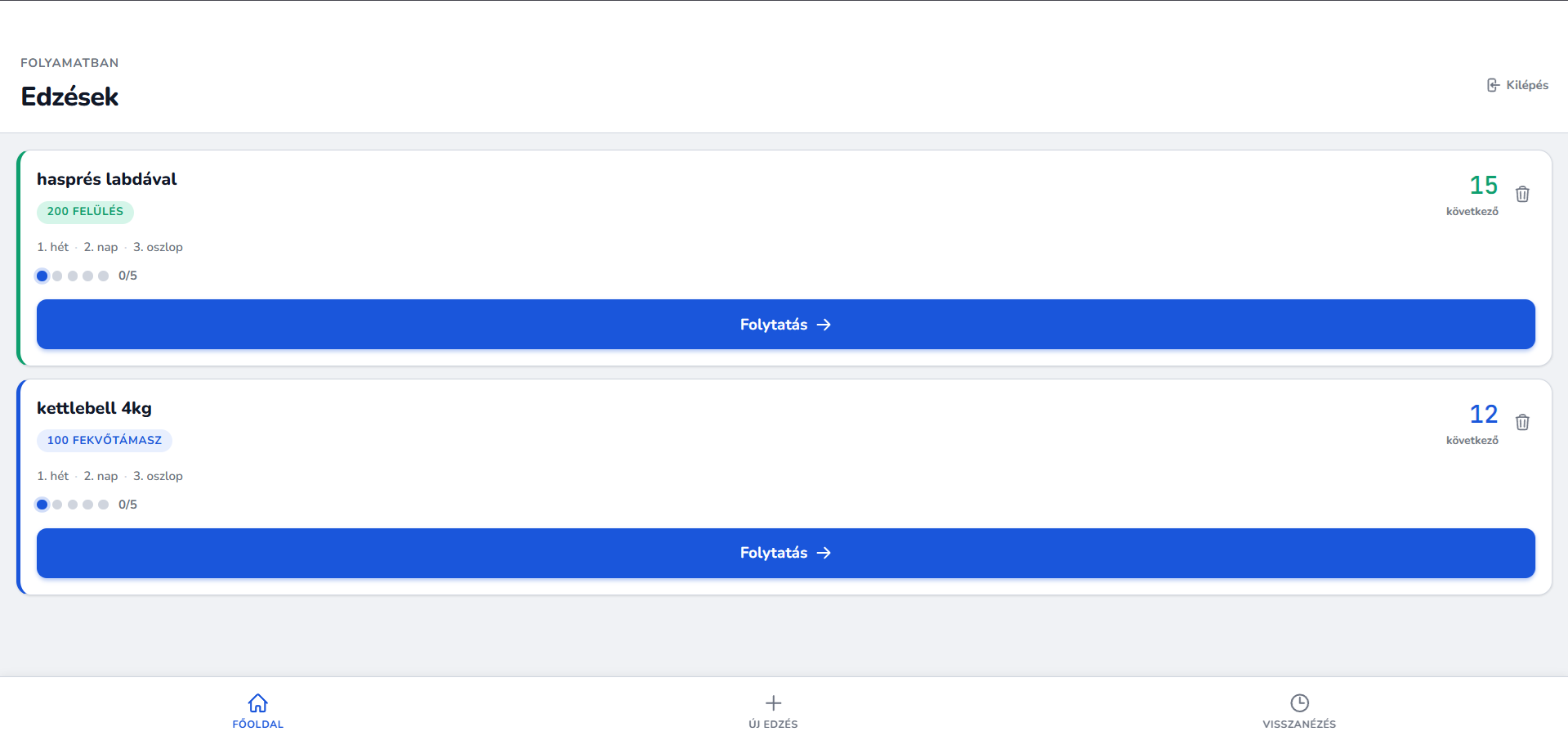 Training tracker – image 1