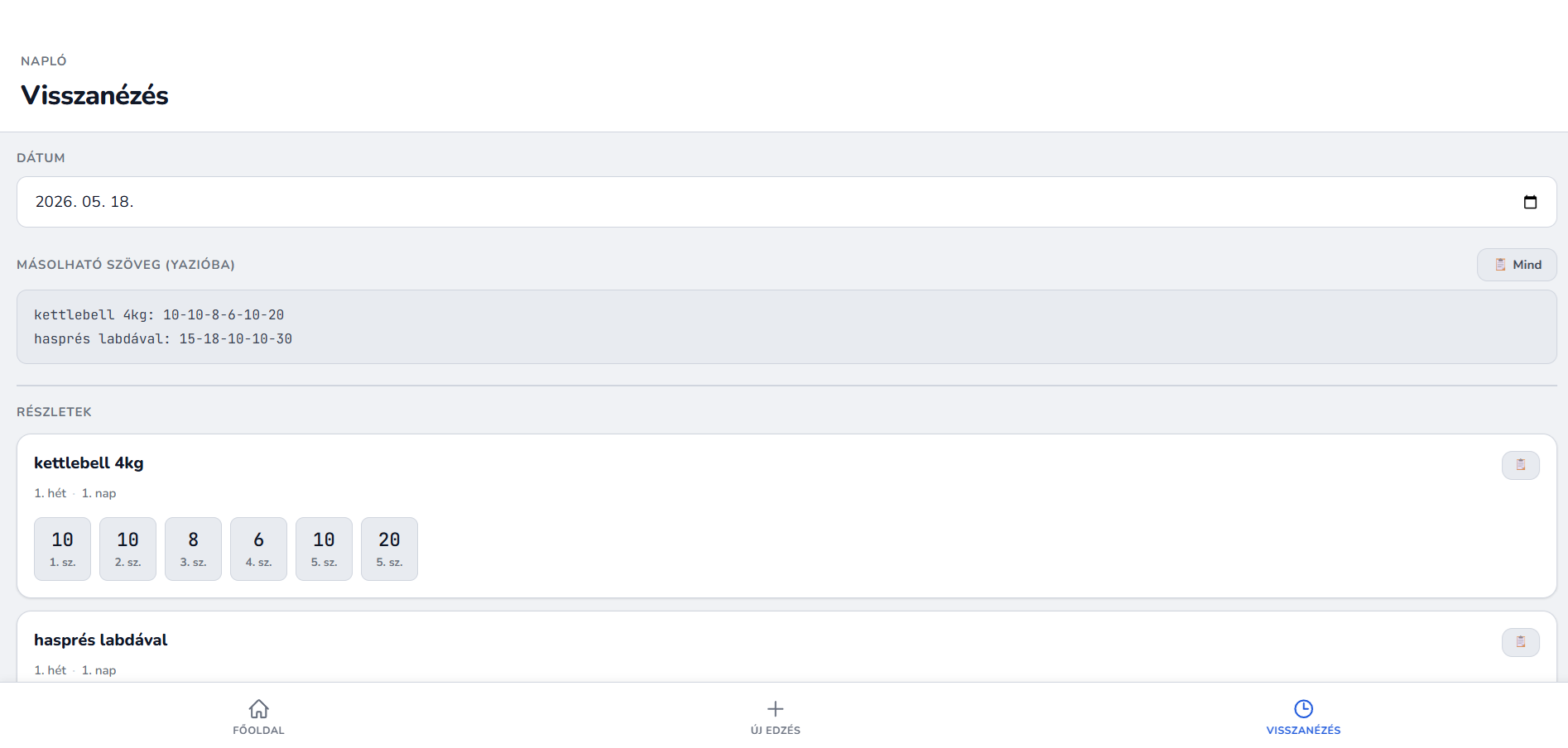 Training tracker – image 3